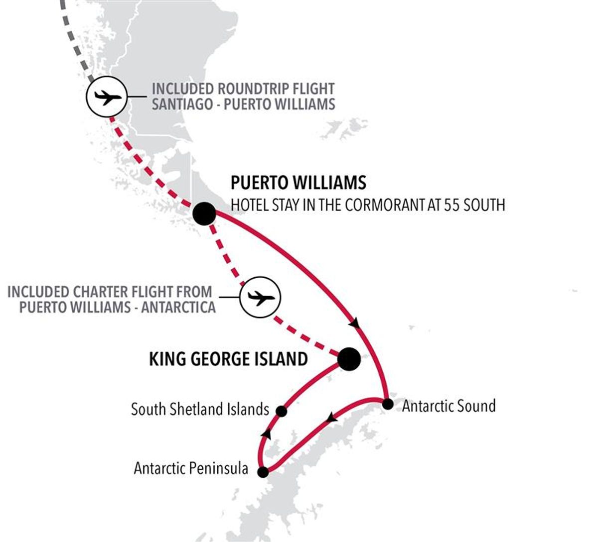 Mapa do itinerário