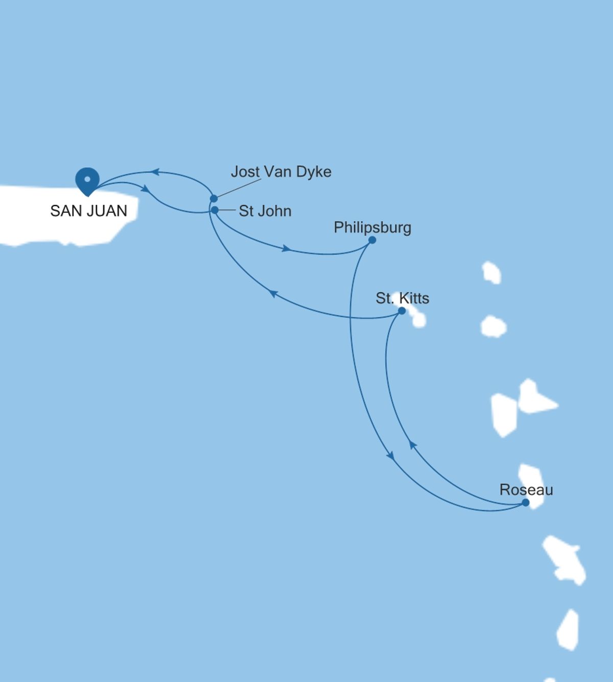 Mapa do itinerário