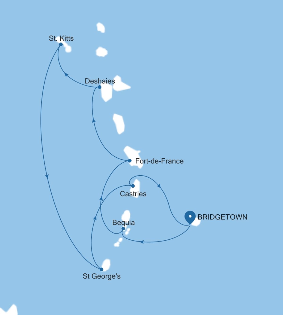 Mapa do itinerário