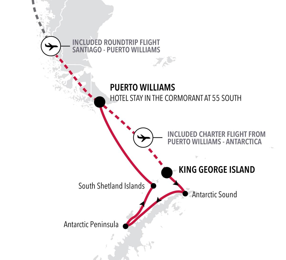 Mapa do itinerário