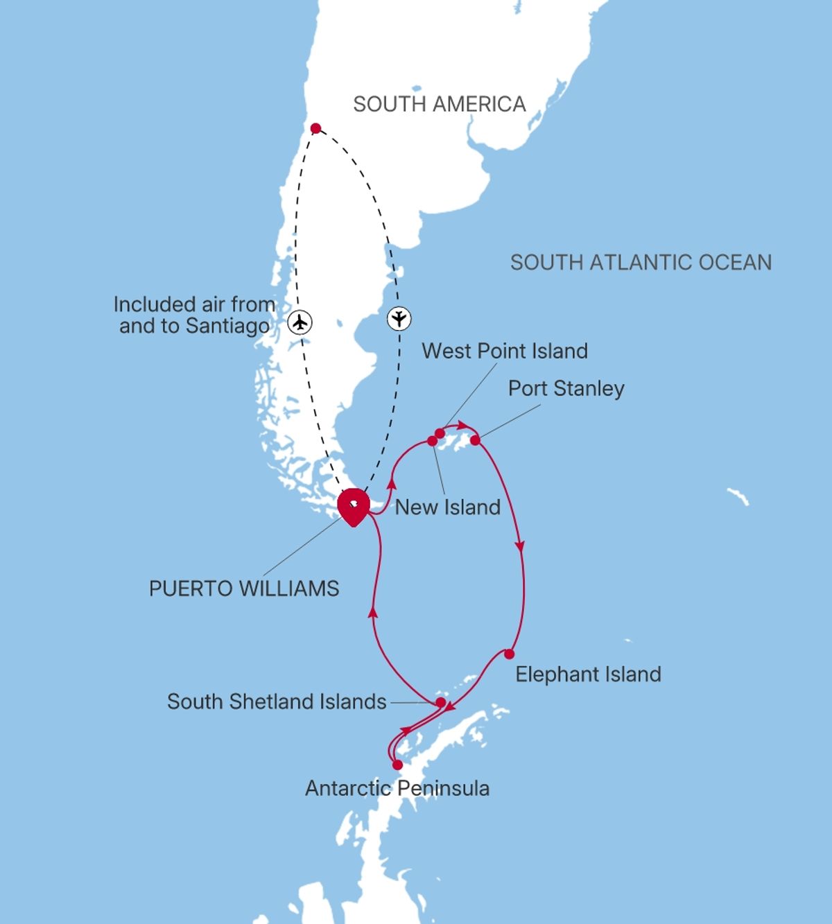 Mapa do itinerário