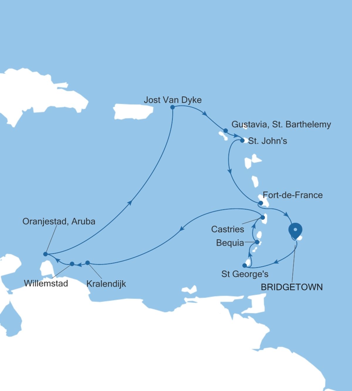 Mapa do itinerário