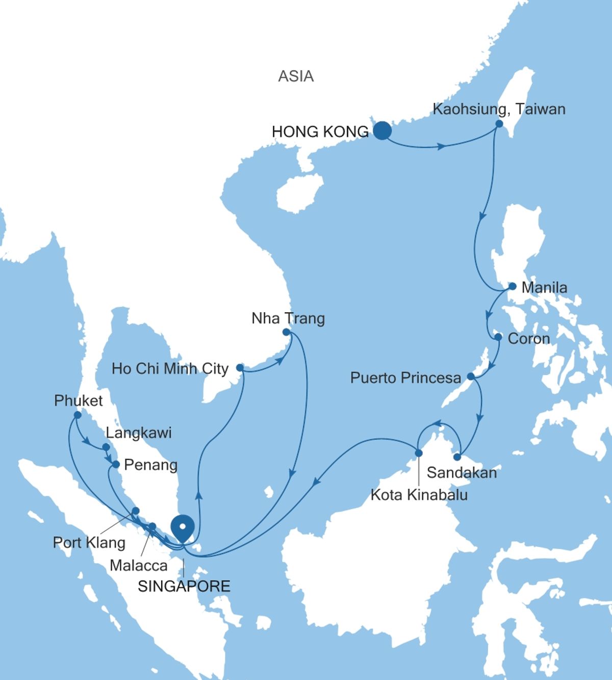Mapa do itinerário