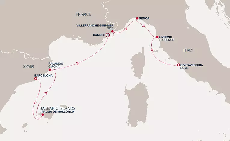 Mapa do itinerário