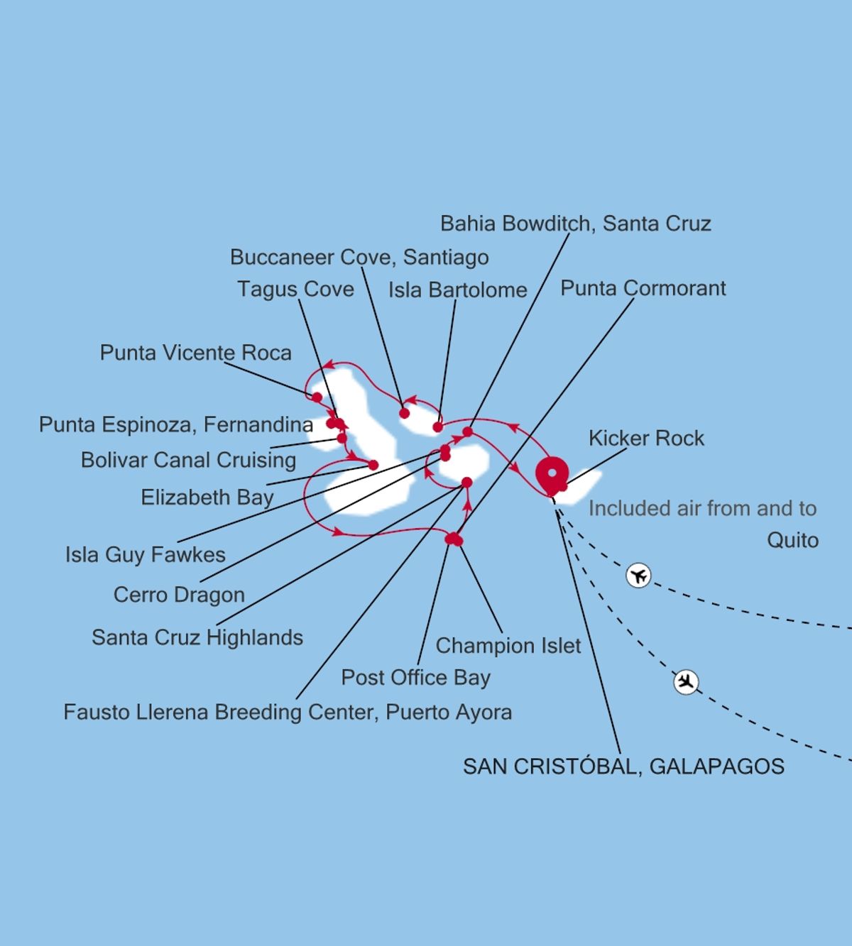 Mapa do itinerário
