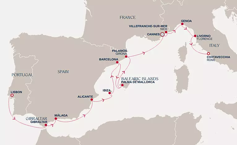 Mapa do itinerário