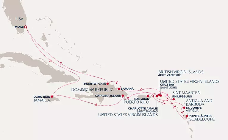 Mapa do itinerário