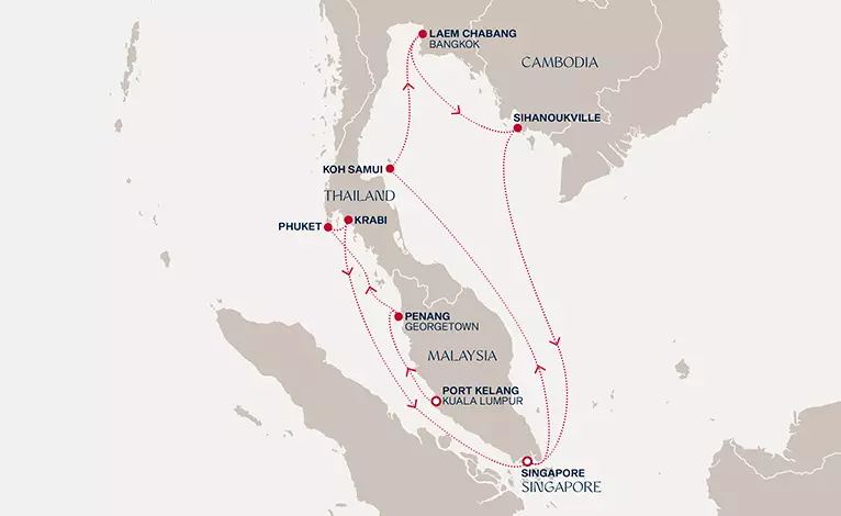 Mapa do itinerário