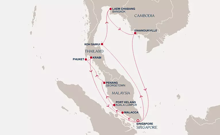 Mapa do itinerário