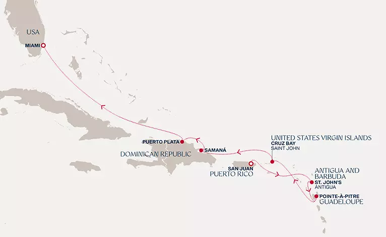 Mapa do itinerário