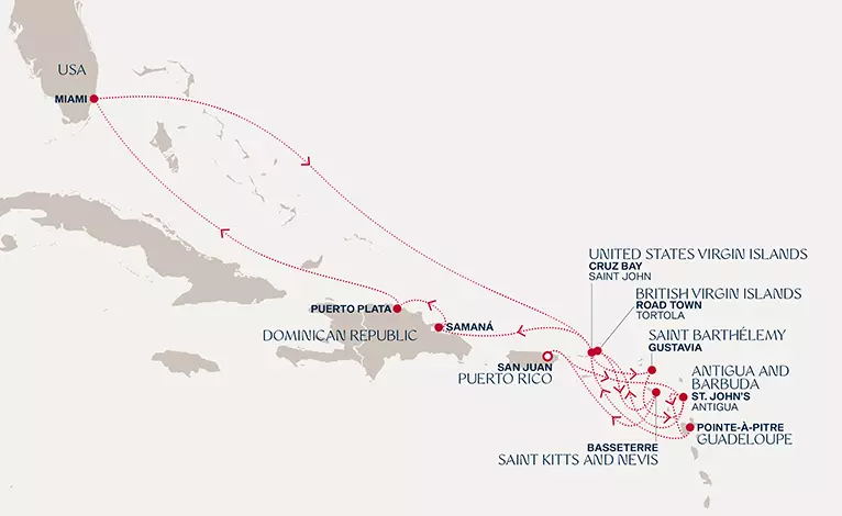 Mapa do itinerário
